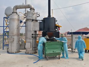 Xử lý khí thải lò đốt chất thải y tế